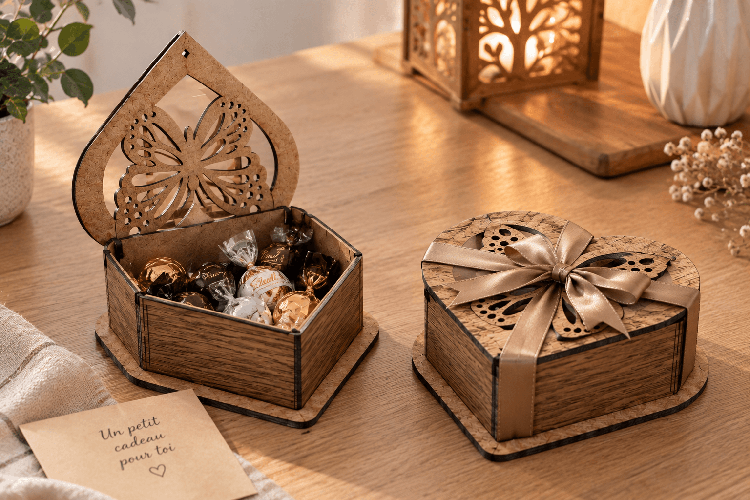 Boîte cœur papillon